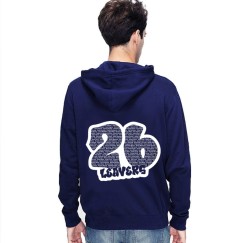 Leavers Artistic 26 logo Design Bold Retro Typography Stars & Stripes Hoodie